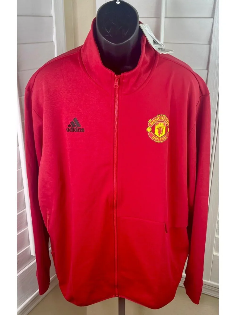 Adidas Manchester United FC Anthem Real Red Track Jacket IA8564, Men’s 2XL - NWT